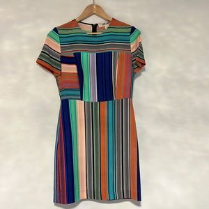 Diane Von Furstenberg Burman Striped Shift Dress